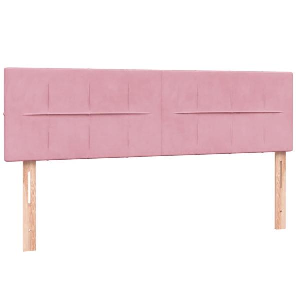 Boxspringbett mit Matratze Rosa 160x220 cm Samt