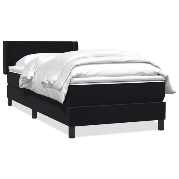 ARDEBO.de - Boxspringbett mit Matratze Schwarz 90x210 cm Samt