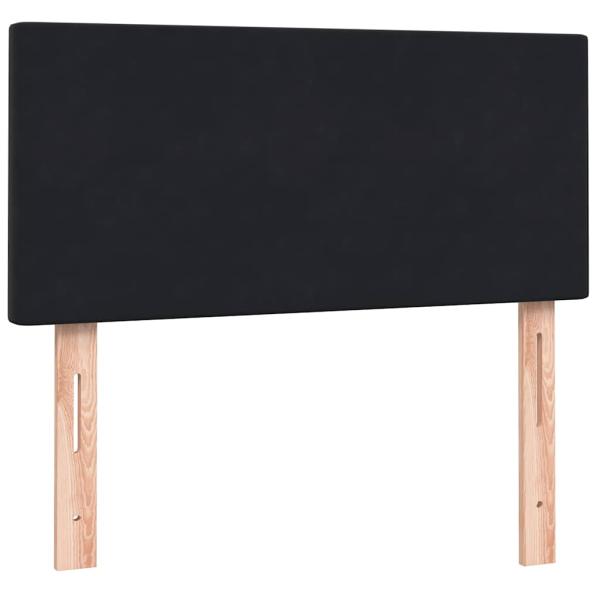 Boxspringbett mit Matratze Schwarz 90x210 cm Samt