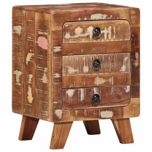 ARDEBO.de - Nachttisch 37x32x50 cm Altholz Massivholz