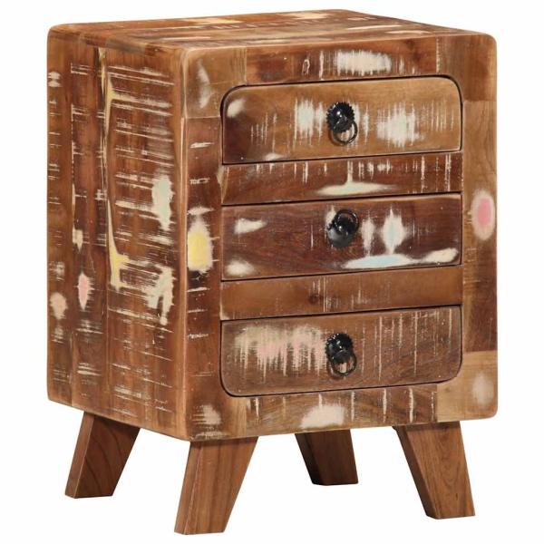 Nachttisch 37x32x50 cm Altholz Massivholz
