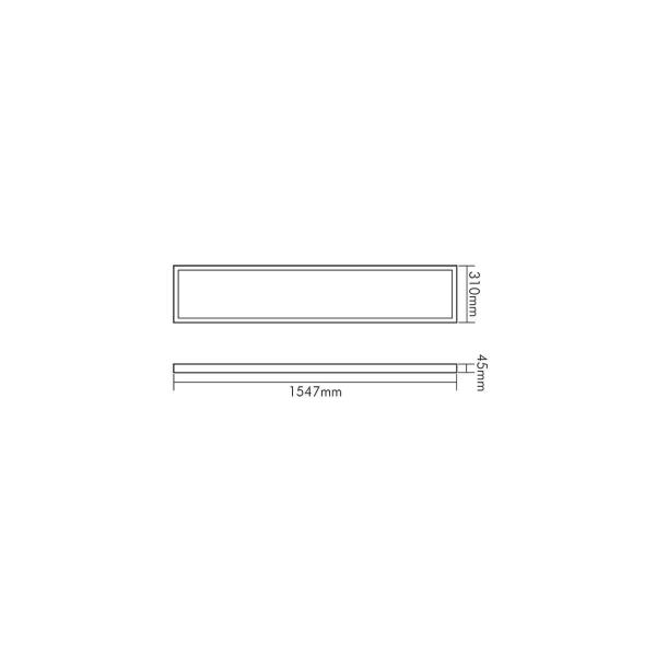 Nobile LED Panel UGR<19, 45W, 1547x310mm, nicht dimmbar, weiß (1580451011)