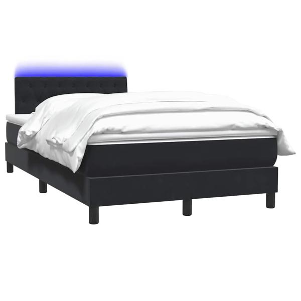 ARDEBO.de - Boxspringbett mit Matratze Schwarz 120x220 cm Samt