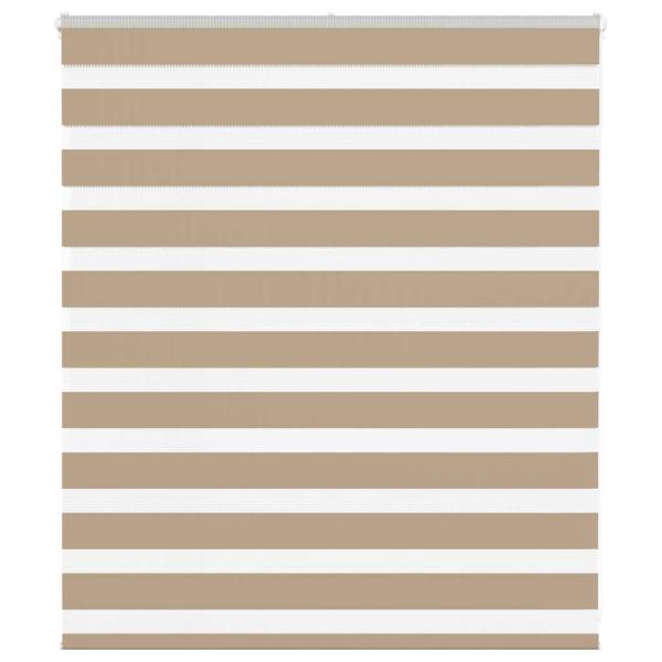 ARDEBO.de - Zebrarollo Sandbraun 135x100 cm Stoffbreite 130,9 cm Polyester