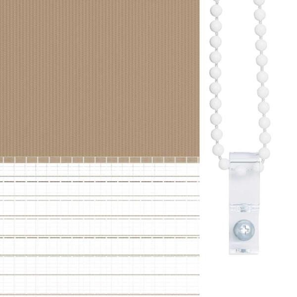 Doppelrollo Sandbraun 85x230 cm Stoffbreite 80,9 cm Polyester
