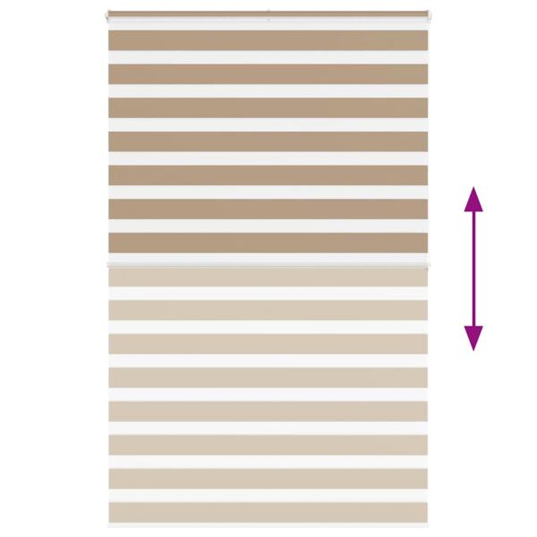 Zebrarollo Sandbraun 145x200 cm Stoffbreite 140,9 cm Polyester