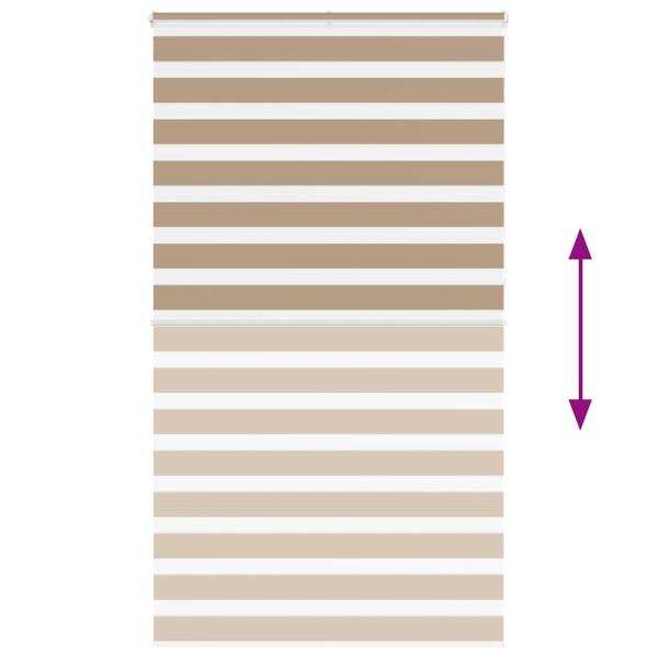 Zebrarollo Sandbraun 125x230 cm Stoffbreite 120,9 cm Polyester