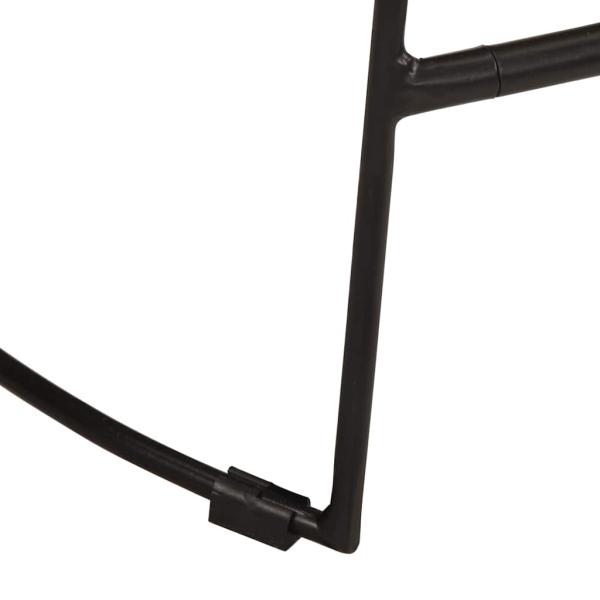 Barhocker 2 Stk. Schwarz 45x40x78 cm Mango Massivholz