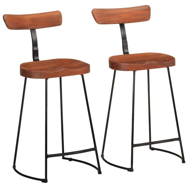ARDEBO.de - Barhocker 2 Stk. 49x43x88 cm Mango Massivholz