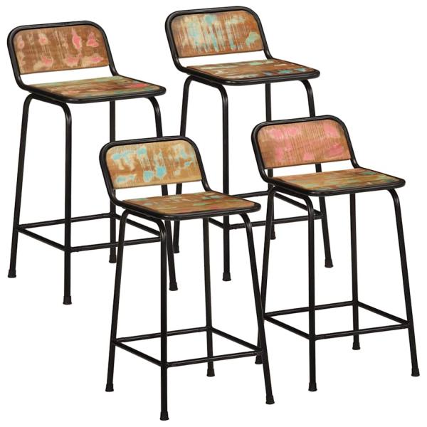 ARDEBO.de - Barhocker 4 Stk. 46x35,5x80 cm Altholz Massivholz