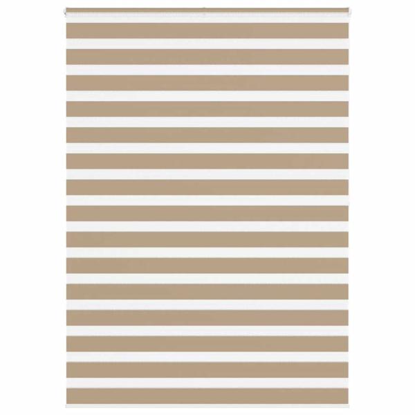 ARDEBO.de - Zebrarollo Sandbraun 155x200 cm Stoffbreite 150,9 cm Polyester