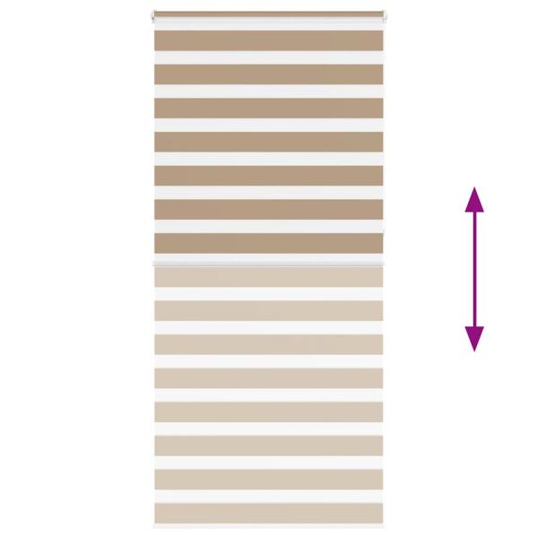 Zebrarollo Sandbraun 100x230 cm Stoffbreite 95,9 cm Polyester