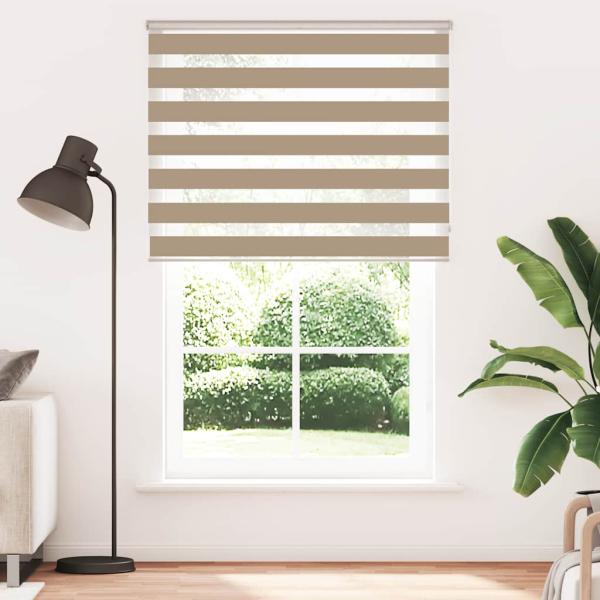 Zebrarollo Sandbraun 150x230 cm Stoffbreite 145,9 cm Polyester