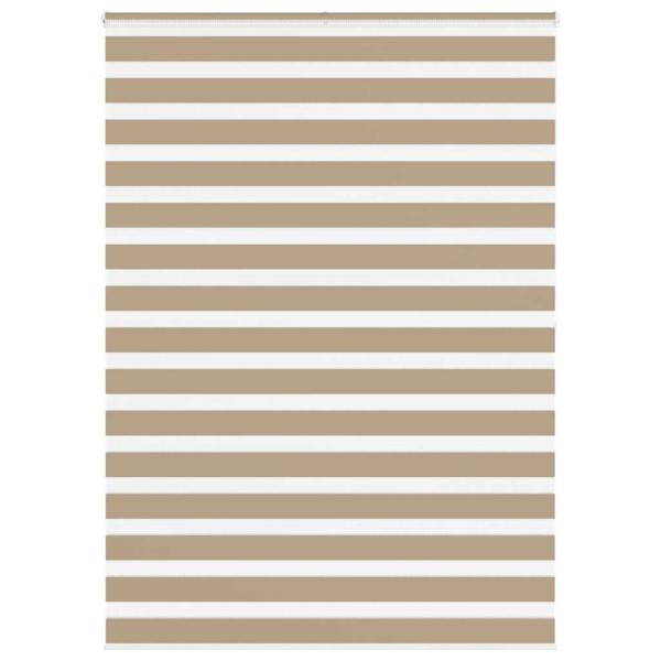 ARDEBO.de - Zebrarollo Sandbraun 165x200 cm Stoffbreite 160,9 cm Polyester