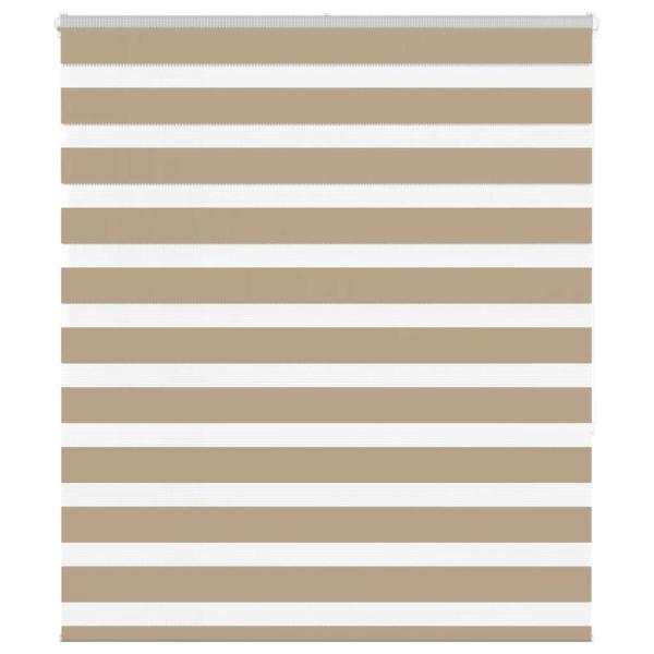 ARDEBO.de - Zebrarollo Sandbraun 125x150 cm Stoffbreite 120,9 cm Polyester