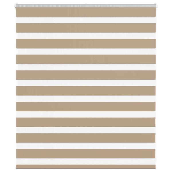 ARDEBO.de - Zebrarollo Sandbraun 120x100 cm Stoffbreite 115,9 cm Polyester