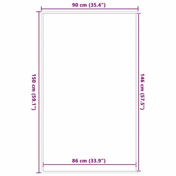 Fußmatte Grau 90x150 cm