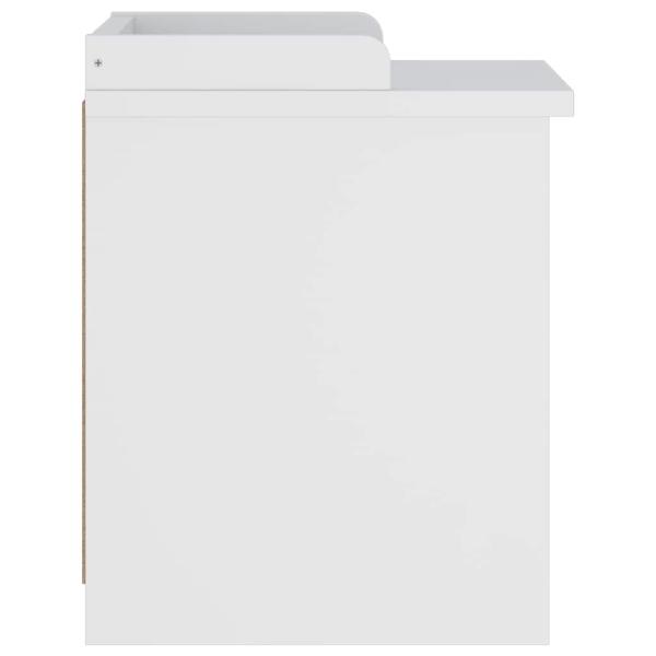 Flurbank SANDNES Weiß 45x40x50 cm Massivholz Kiefer