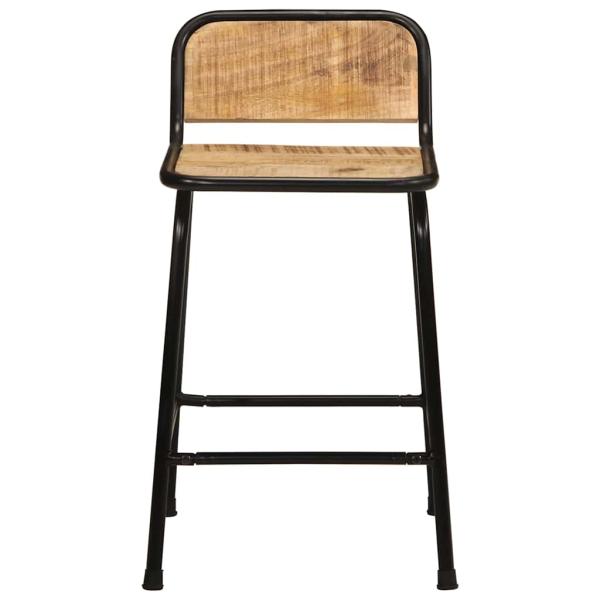 Barhocker 4 Stk. 46x35,5x70 cm Raues Mango Massivholz