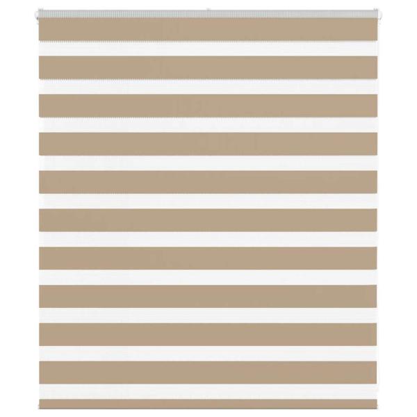 ARDEBO.de - Zebrarollo Sandbraun 125x100 cm Stoffbreite 120,9 cm Polyester