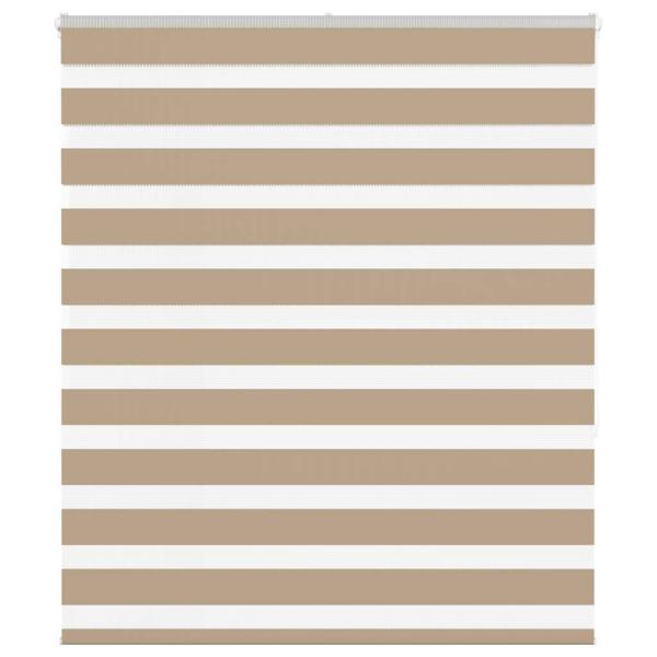 ARDEBO.de - Zebrarollo Sandbraun 120x150 cm Stoffbreite 115,9 cm Polyester