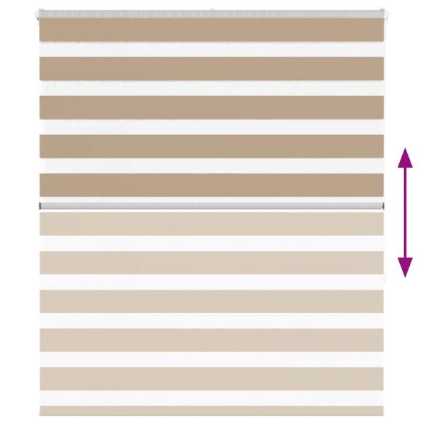 Zebrarollo Sandbraun 120x150 cm Stoffbreite 115,9 cm Polyester