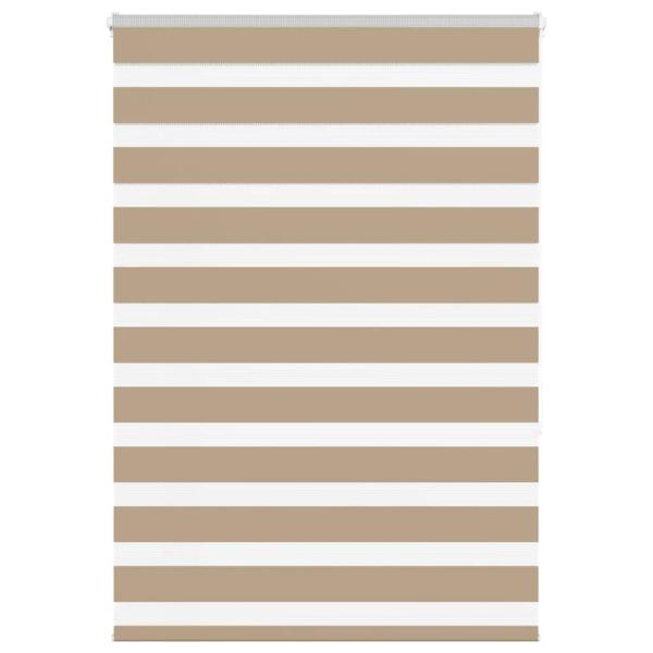 ARDEBO.de - Zebrarollo Sandbraun 100x150 cm Stoffbreite 95,9 cm Polyester