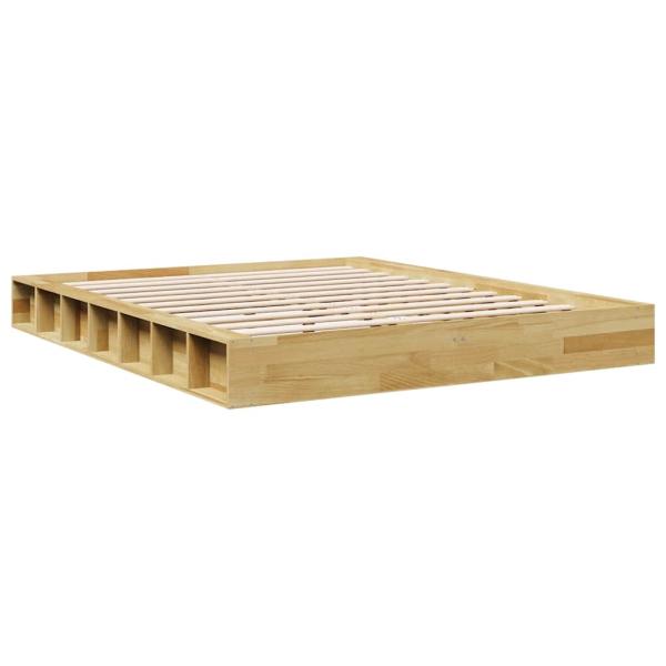 Massivholzbett ohne Matratze 140x190 cm Eichenholz