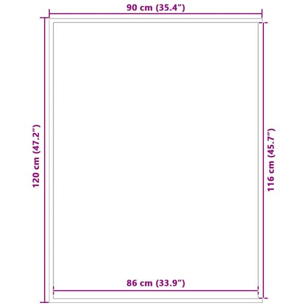 Fußmatte Grau 90x120 cm