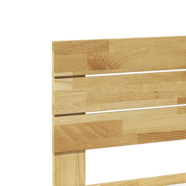 Massivholzbett mit Kopfteil ohne Matratze 90x200 cm Eichenholz