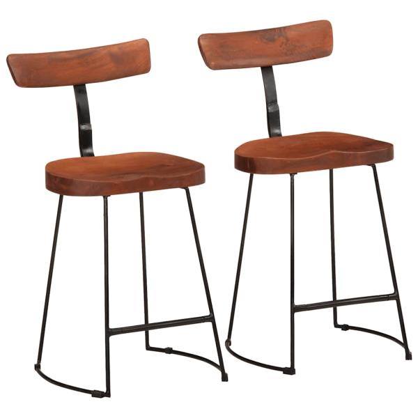 ARDEBO.de - Barhocker 2 Stk. 49x43x79 cm Mango Massivholz