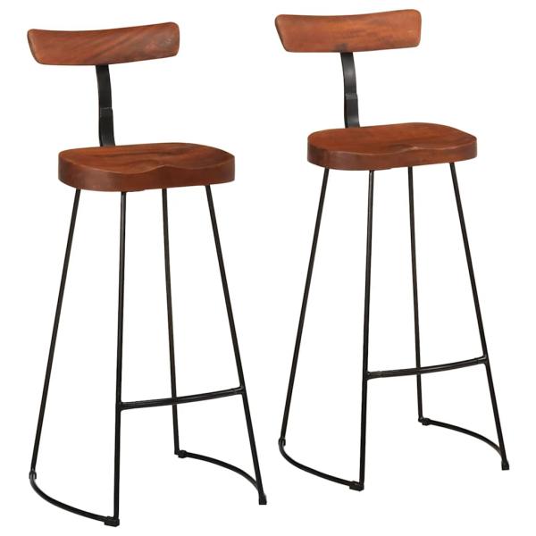 ARDEBO.de - Barhocker 2 Stk. 49x43x103 cm Mango Massivholz