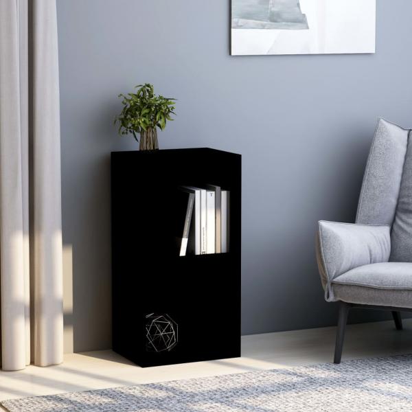 ARDEBO.de - Bücherregal 2 Fächer Schwarz 40x30x76,5 cm Holzwerkstoff