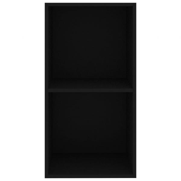 Bücherregal 2 Fächer Schwarz 40x30x76,5 cm Holzwerkstoff