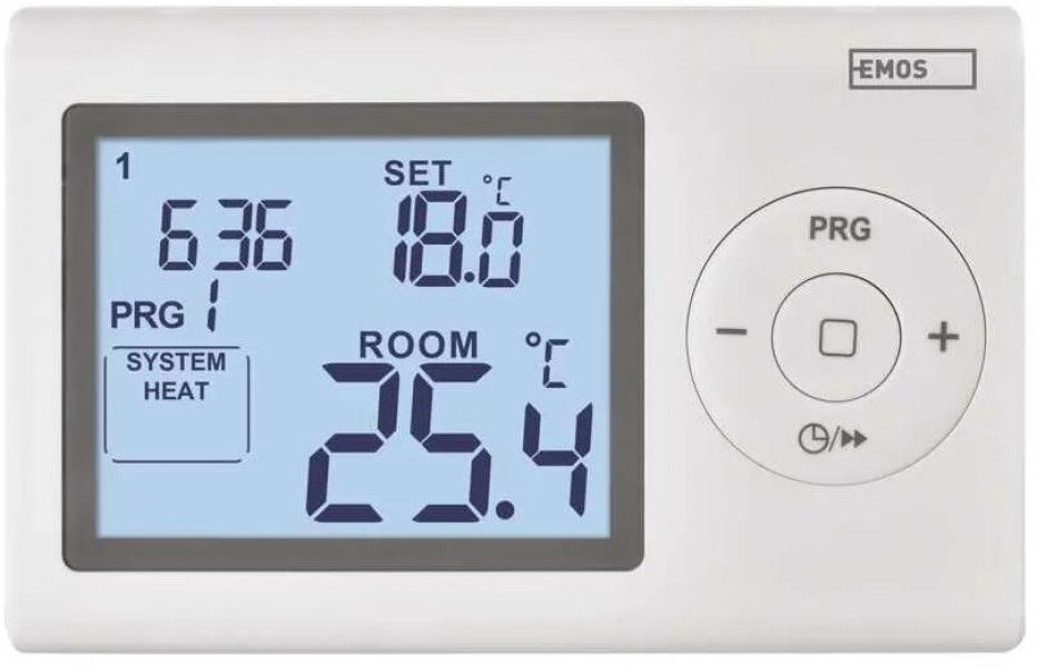 EMOS P5607 Raumthermostat, programmierbar, verkabelt, weiß (2101209000)