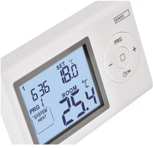 EMOS P5607 Raumthermostat, programmierbar, verkabelt, weiß (2101209000)
