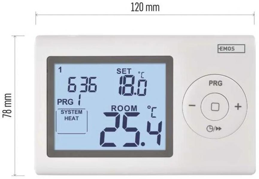 EMOS P5607 Raumthermostat, programmierbar, verkabelt, weiß (2101209000)