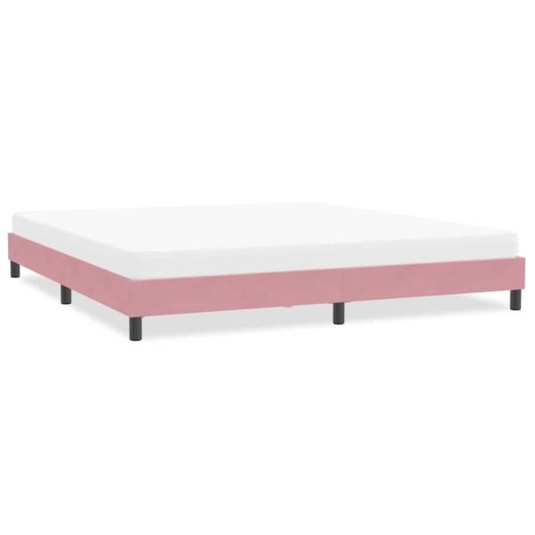 ARDEBO.de - Bettgestell ohne Matratze Rosa 200x220 cm Samt