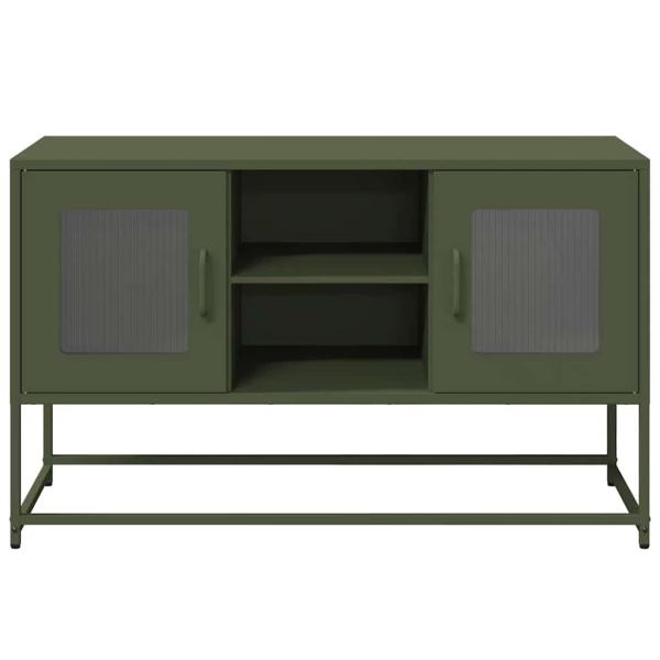 TV-Schrank Olivgrün 100,5x39x60,5 cm Stahl