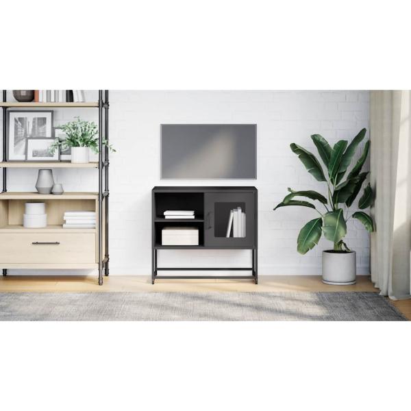TV-Schrank Schwarz 68x39x60,5 cm Stahl
