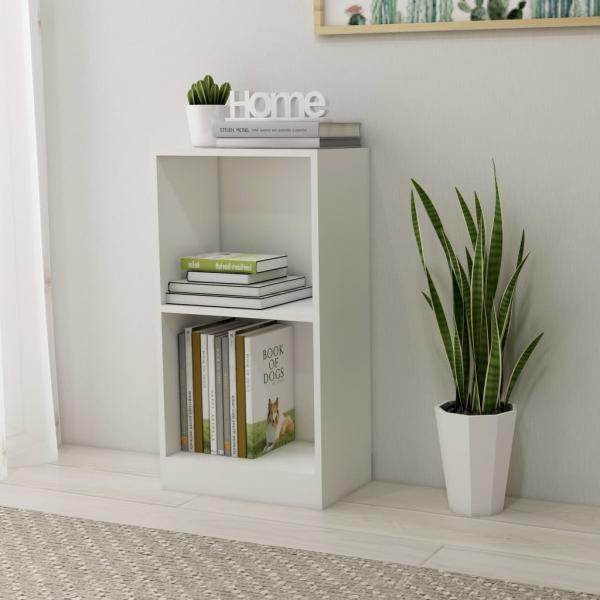 ARDEBO.de - Bücherregal Weiß 40x24x75 cm Holzwerkstoff