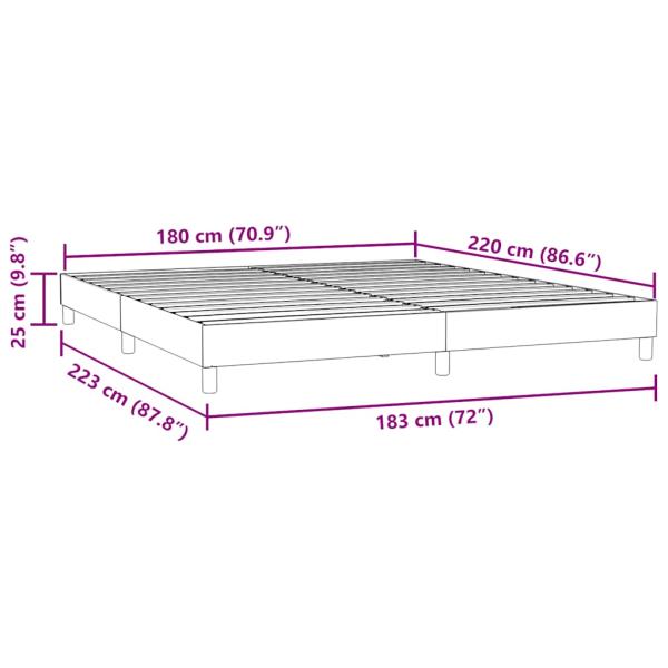 Bettgestell ohne Matratze Schwarz 180x220 cm Samt