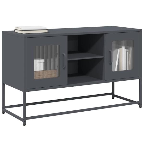 ARDEBO.de - TV-Schrank Anthrazit 100,5x39x60,5 cm Stahl