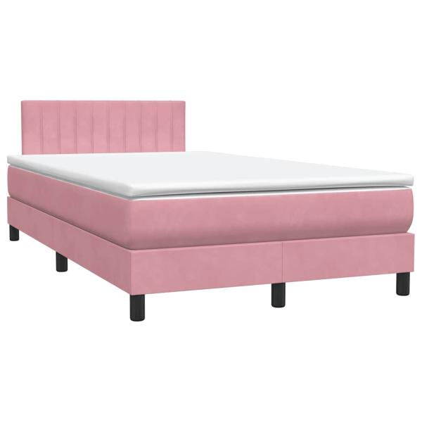 Boxspringbett mit Matratze Rosa 120x220 cm Samt