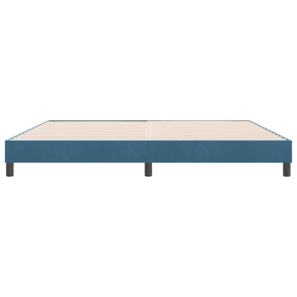Bettgestell ohne Matratze Dunkelblau 180x220 cm Samt