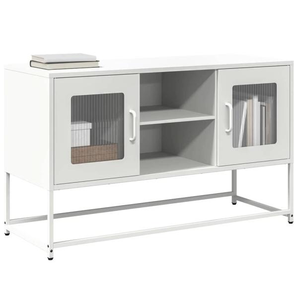 ARDEBO.de - TV-Schrank Weiß 100,5x39x60,5 cm Stahl