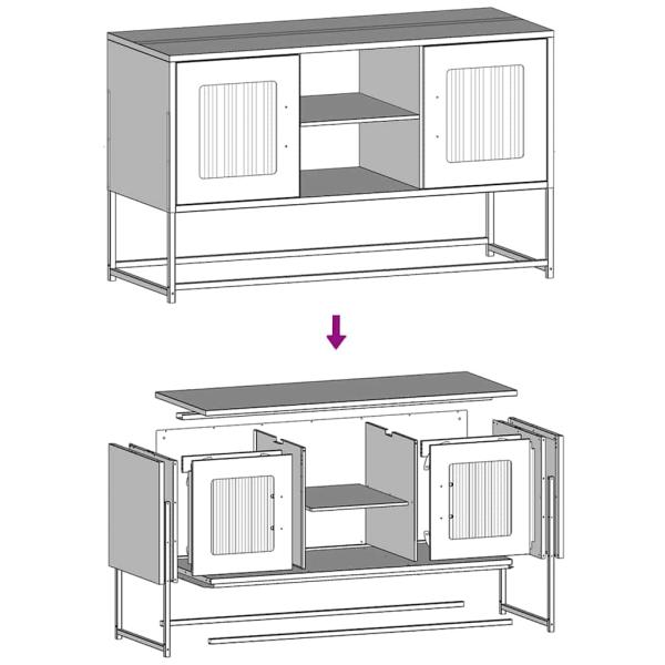 TV-Schrank Weiß 100,5x39x60,5 cm Stahl