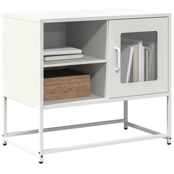 ARDEBO.de - TV-Schrank Weiß 68x39x60,5 cm Stahl