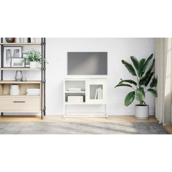 TV-Schrank Weiß 68x39x60,5 cm Stahl