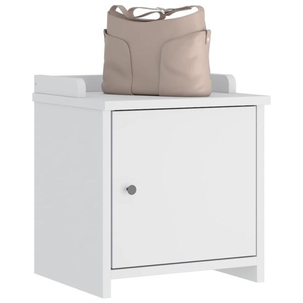 ARDEBO.de - Flurbank SANDNES Weiß 45x40x50 cm Massivholz Kiefer